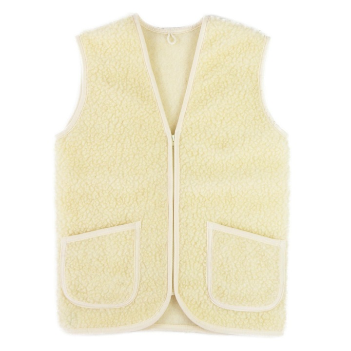 Vesta sport barbati, Kampol, Lanadwqfwq, Bej