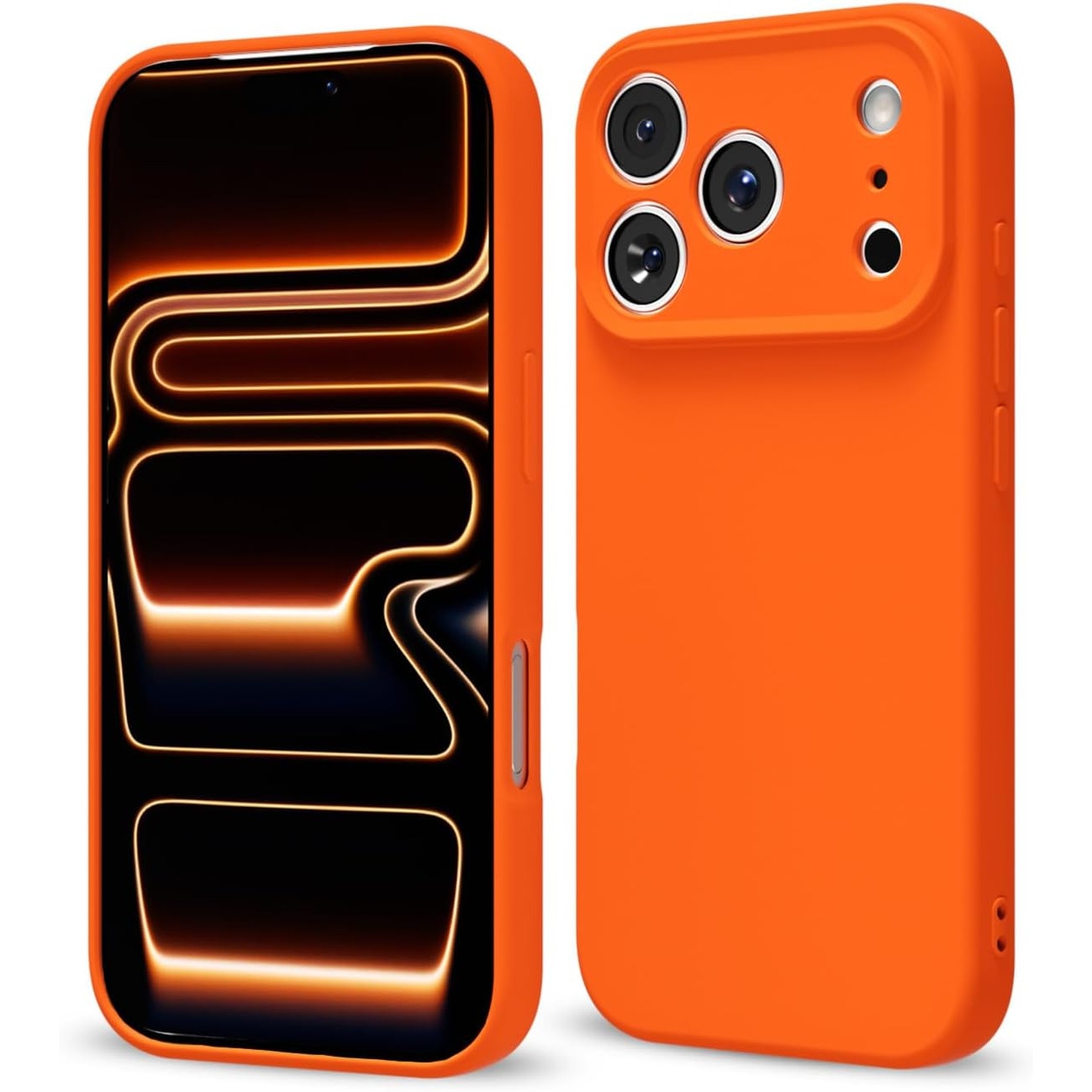 Husa Soft Touch, slim, ALC Mobile, anti soc, compatibila cu IPhone 17 Pro, Portocaliu Tpu