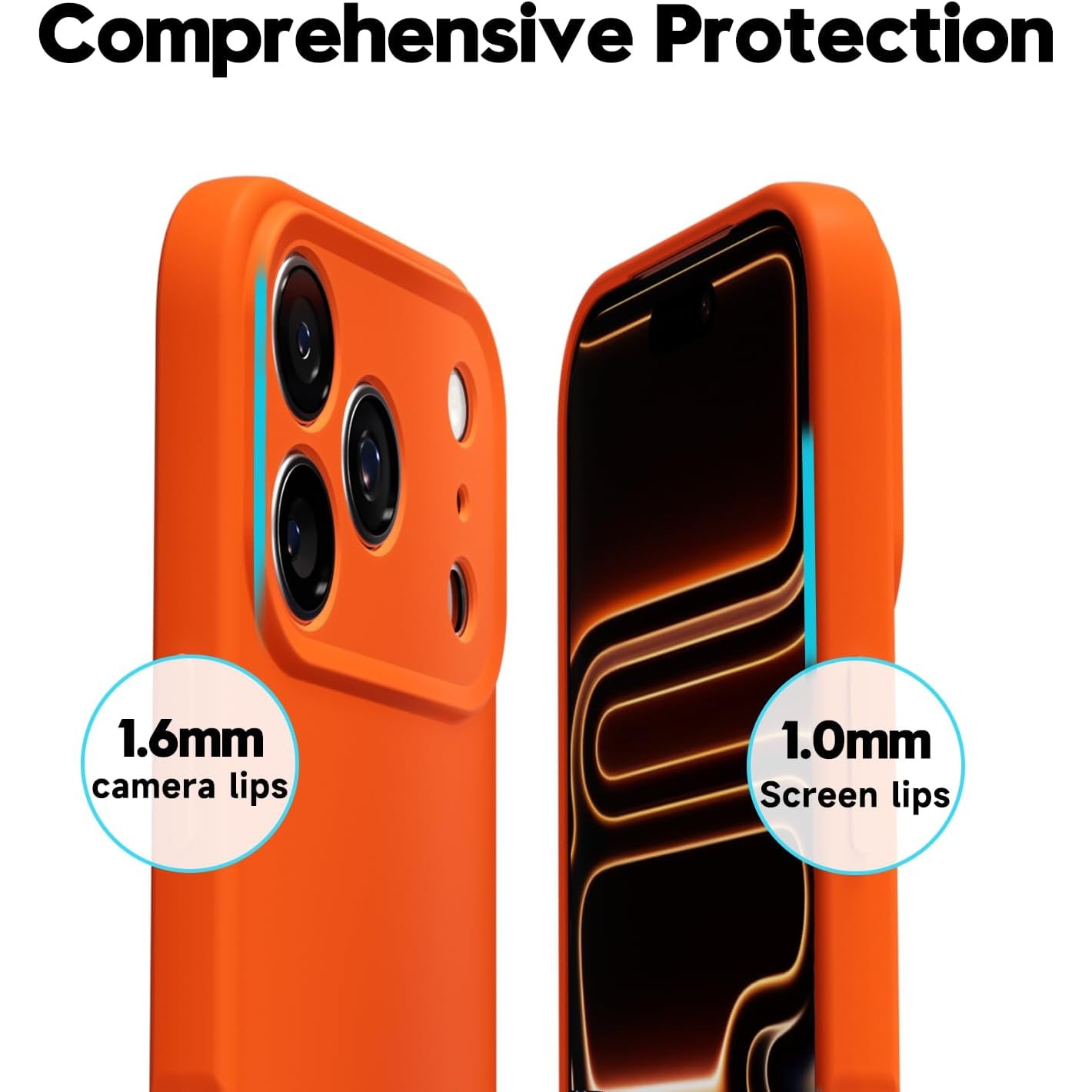 Husa Soft Touch, slim, ALC Mobile, anti soc, compatibila cu IPhone 17 Pro, Portocaliu Tpu