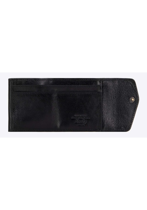 Portofel barbati WITTCHEN, din piele naturala, compact, negru, 9x9cm