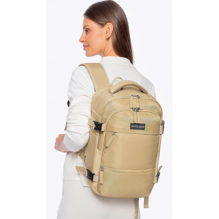 Rucsac WITTCHEN pentru avion, 40x30x20cm, poliester, compartiment laptop, extensibil