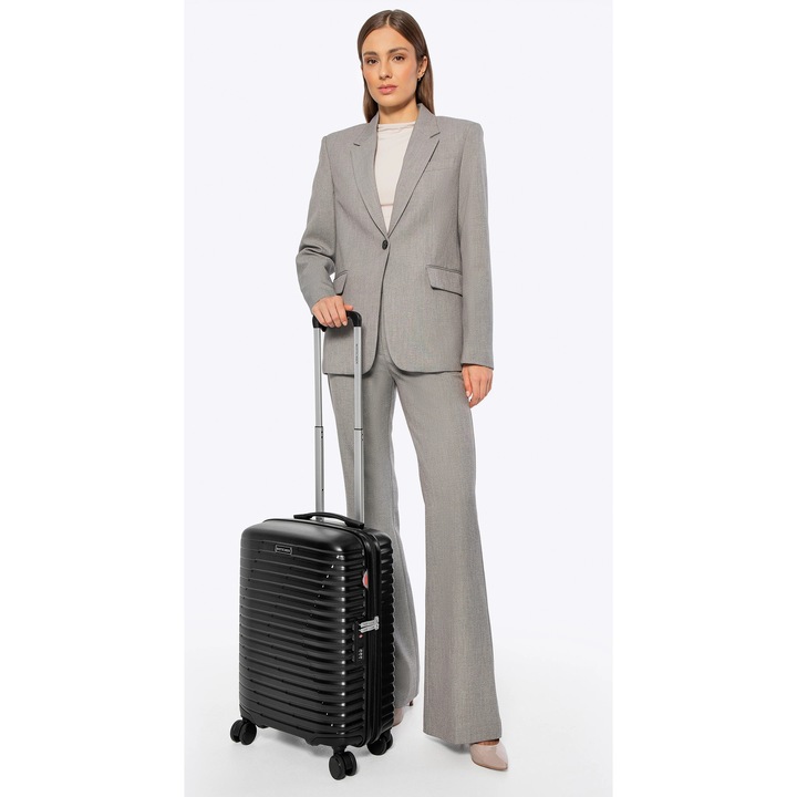 Куфар WITTCHEN, поликарбонат, 4 колела, TSA, черен