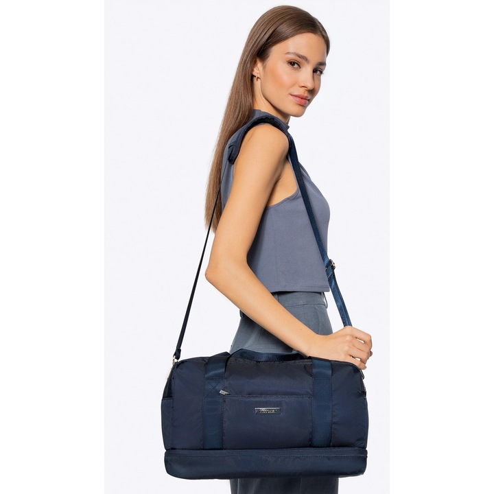 Geanta de voiaj WITTCHEN, multifunctionala, poliester, 22x39x20cm, albastra