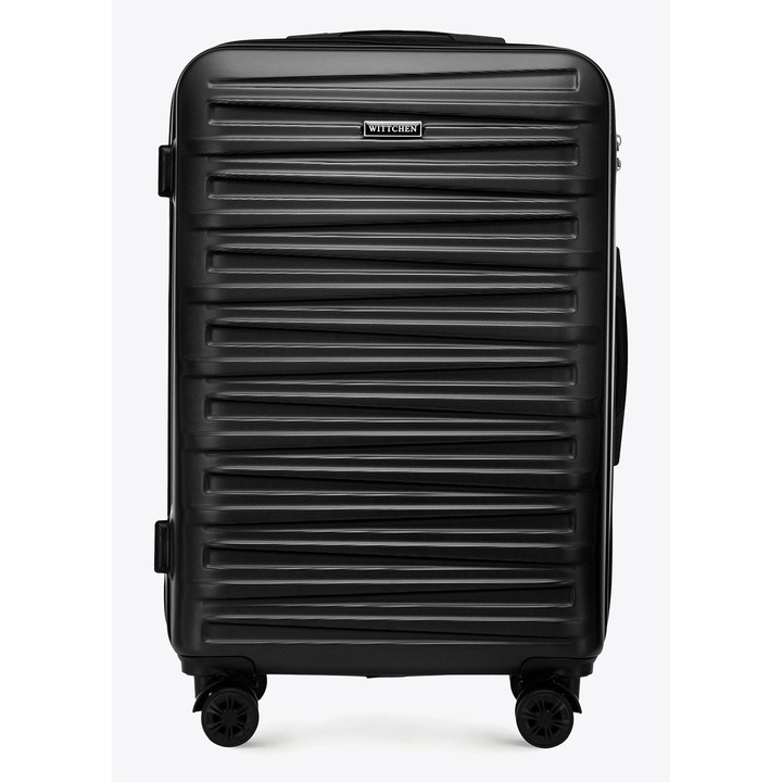 Set trolere WITTCHEN, 3 piese, ABS, mobilitate 360°, negru