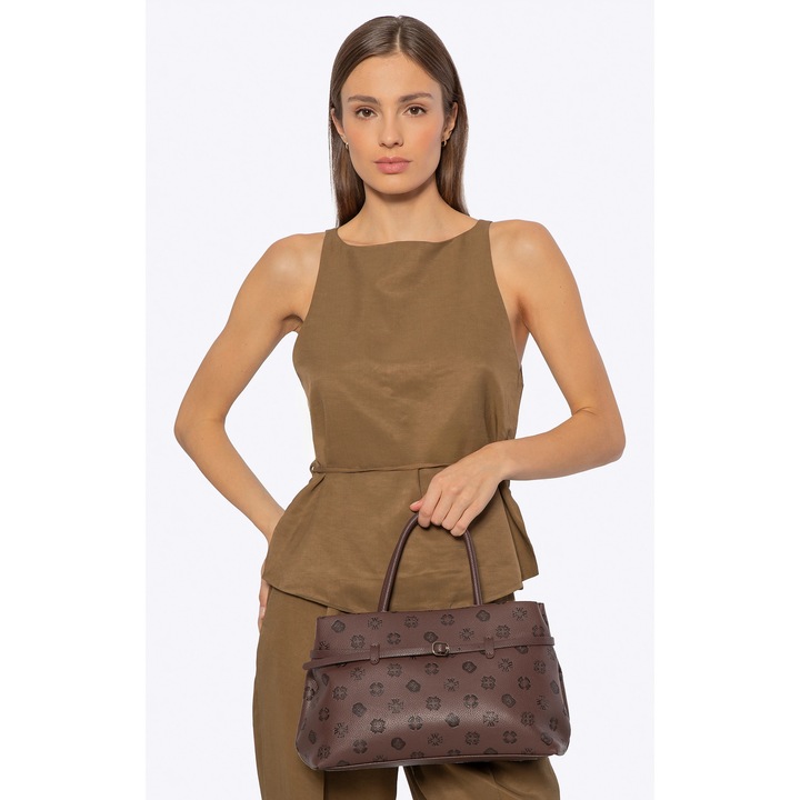 Дамска чанта WITTCHEN, екологична кожа, две отделения, кафява