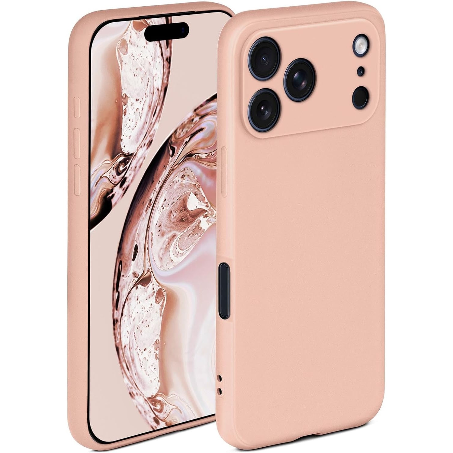 Husa Soft Touch, slim, ALC Mobile, anti soc, compatibila cu IPhone 17 Pro, Roz Pal Tpu
