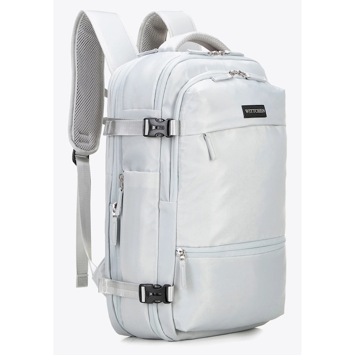 Rucsac WITTCHEN, model multifunctional, waterproof, 47x32x14cm, compartiment laptop 17", alb