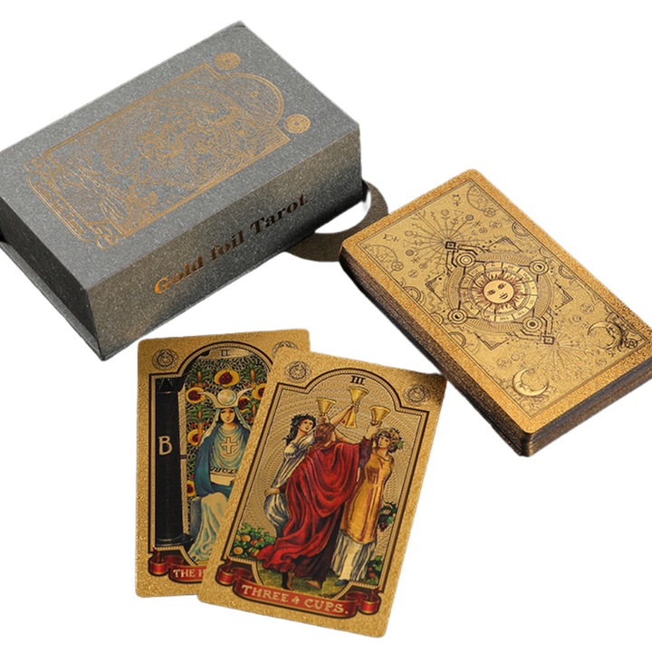 Tarot pentru incepatori, pachet de tarot, Fantasy, 78+2 de carti, 7x12cm, include ghid pentru incepatori, vindecare emotionala, meditatie avansata, excelent pentru vindecare si dezvoltare spirituala, Hardcover, Cutie c