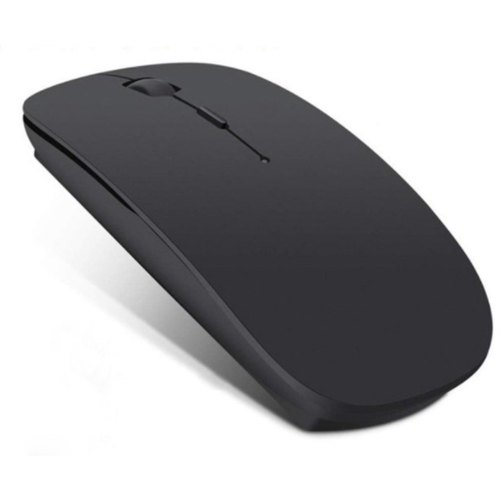 Mouse wireless Ronyes, Bluetooth, 2,4 GHz, ergonomic, negru, 1600 dpi, 11x5,2x1,9cm