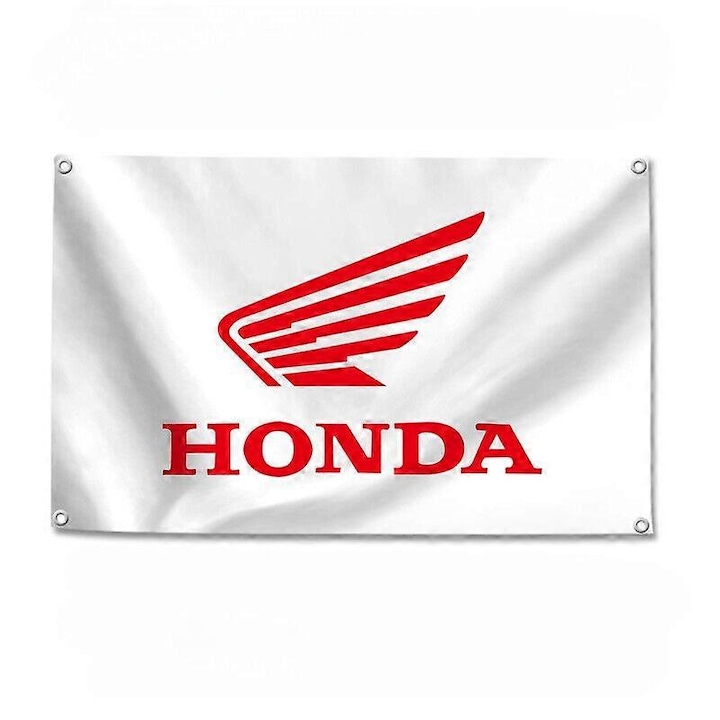 Honda dekoratív banner, 120x180cm, fehér/piros