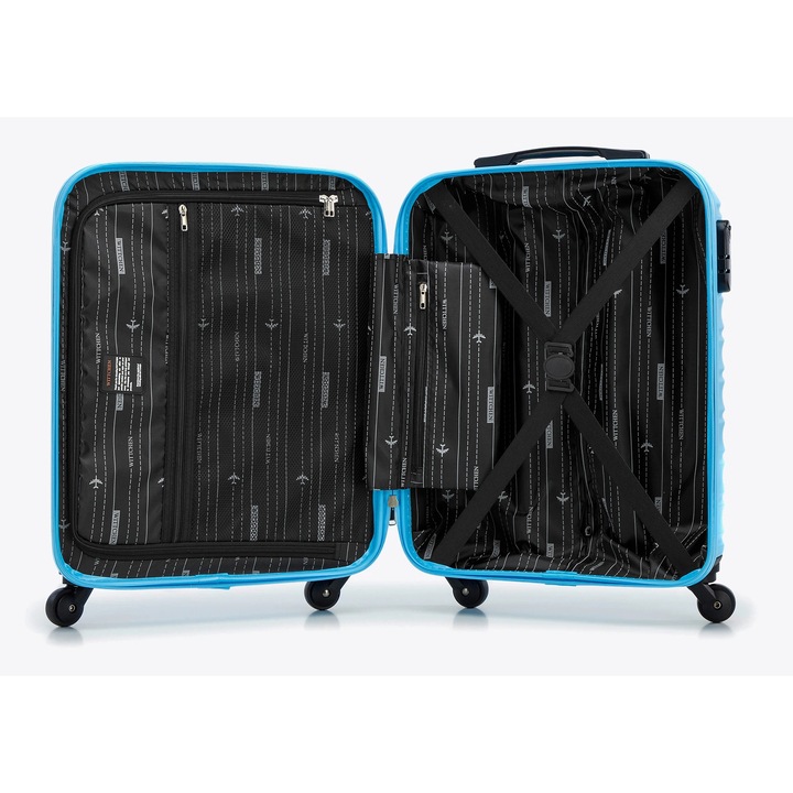 Valiza mica cu identificator WITTCHEN, ABS, albastra, 56-3A-311, 10,6x6,5cm