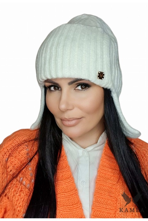 KAMEA téli sapka fülekkel, bézs színű, antiallergén, légáteresztő anyagból