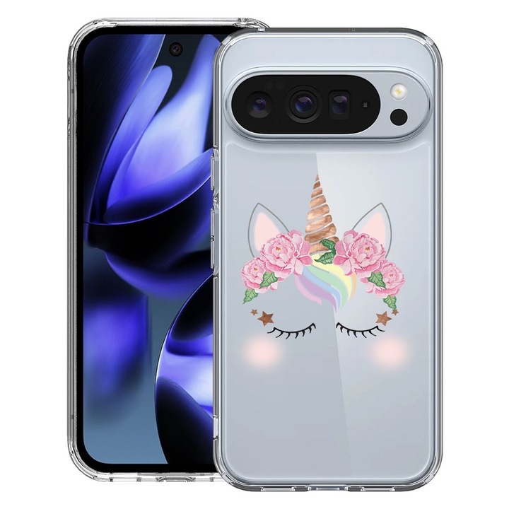 BestCase® Husa pentru Google Pixel 10 / Pixel 10 Pro cu Design Unicorn, Clear Slim Silicon, Antisoc, 2042412 T 525