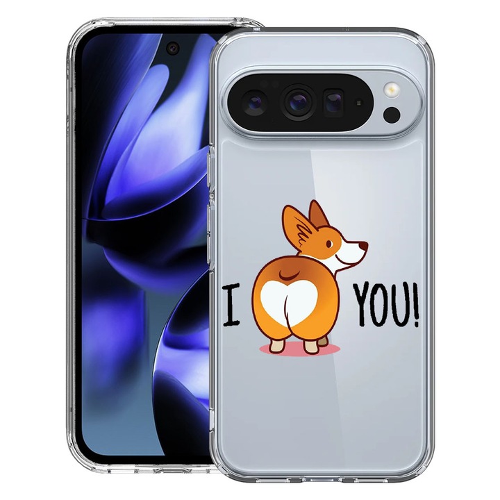 BestCase® Husa pentru Google Pixel 10 / Pixel 10 Pro cu Design Sweet doggy Emoji, Clear Slim Silicon, Antisoc, 2042412 T 593