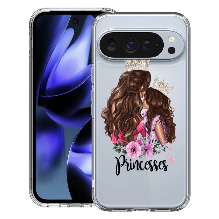BestCase® Husa pentru Google Pixel 10 / Pixel 10 Pro cu Design Princesses Gril Mom, Clear Slim Silicon, Antisoc, 2042412 T 552