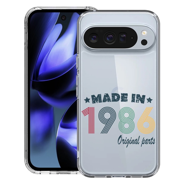 BestCase® Husa pentru Google Pixel 10 / Pixel 10 Pro cu Design Original Parts 1986, Clear Slim Silicon, Antisoc, 2042412 T 2003