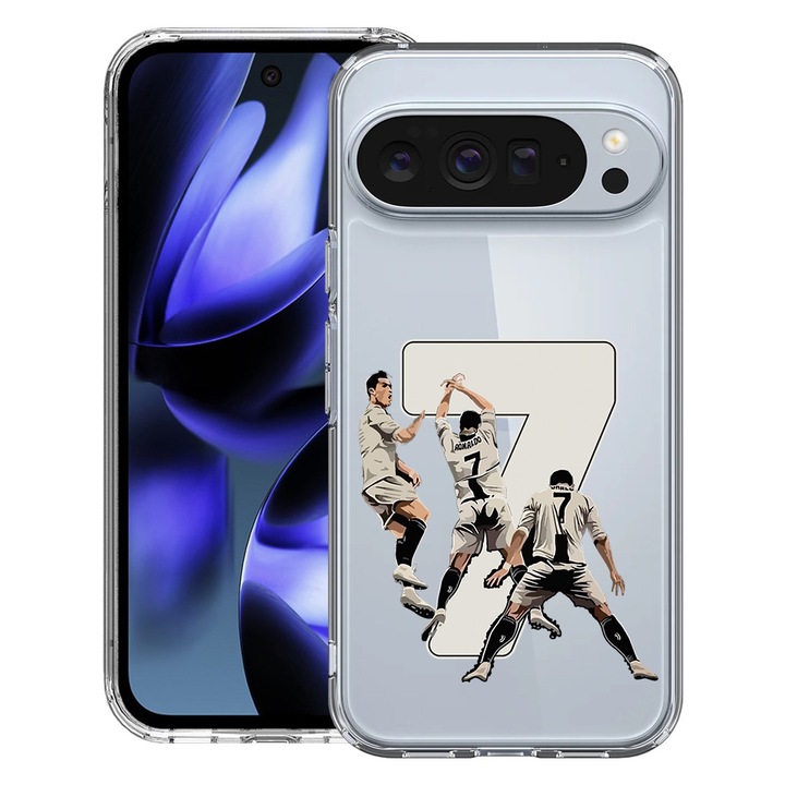BestCase® Husa pentru Google Pixel 10 / Pixel 10 Pro cu Design Ronaldo, Clear Slim Silicon, Antisoc, 2042412 T 1469