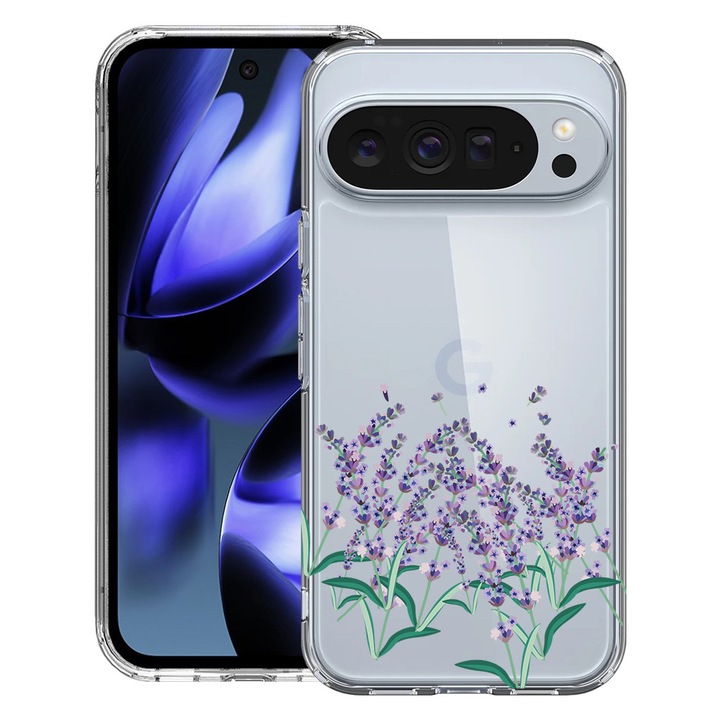 BestCase® Husa pentru Google Pixel 10 / Pixel 10 Pro cu Design Lavender, Clear Slim Silicon, Antisoc, 2042412 T 1430