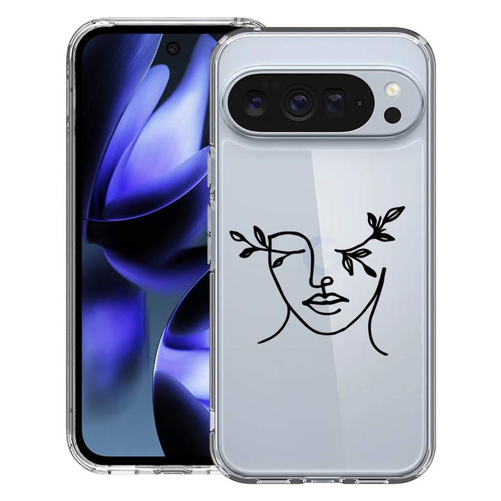 BestCase® Husa pentru Google Pixel 10 / Pixel 10 Pro cu Design Woman Abstract, Clear Slim Silicon, Antisoc, 2042412 T 736