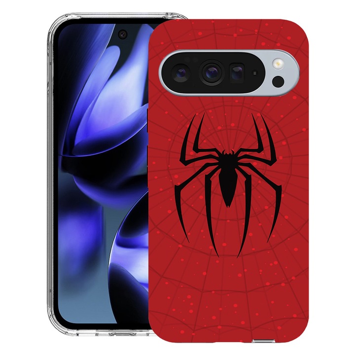 BestCase® Husa pentru Google Pixel 10 / Pixel 10 Pro cu Design Spider, Clear Slim Silicon, Antisoc, 2042412 T 1433