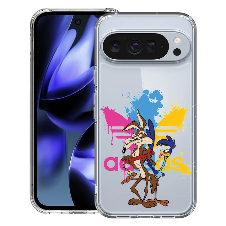 BestCase® Husa pentru Google Pixel 10 / Pixel 10 Pro cu Design Road Runner Bip Bip, Clear Slim Silicon, Antisoc, 2042412 T 1837