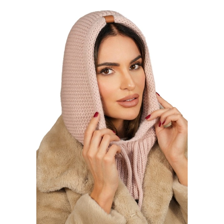 Gluga Kamea, roz, 85% acril, 15% poliamida, multifunctionala