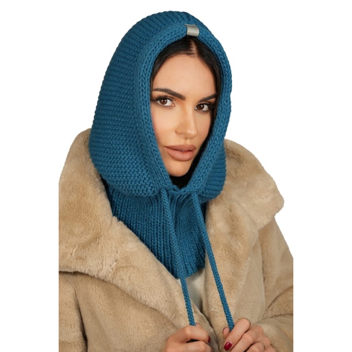 Gluga KAMEA, turcoaz, 85% acril, 15% poliamida