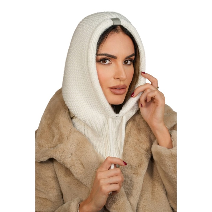 Gluga KAMEA, culoare Ecru, 85% acril, 15% poliamida