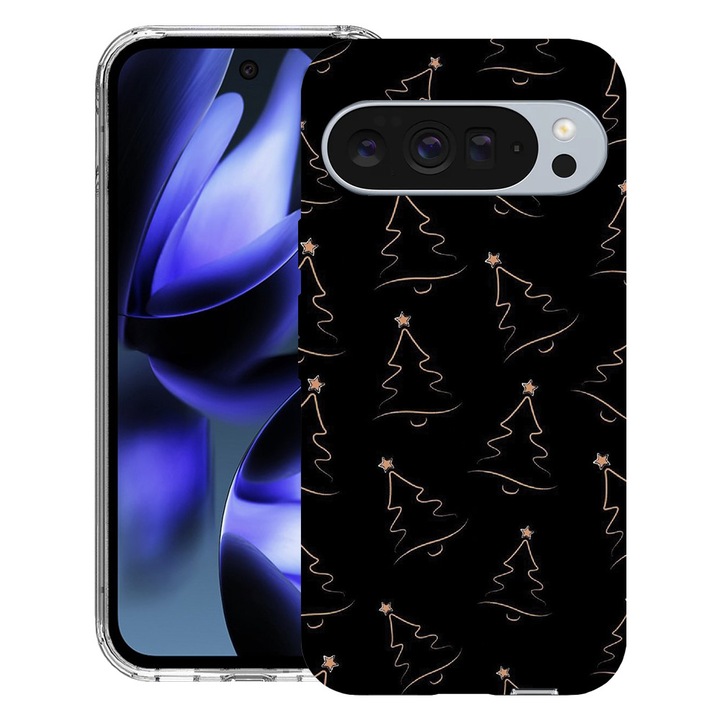 BestCase® Husa pentru Google Pixel 10 / Pixel 10 Pro cu Design Xmas tree, Clear Slim Silicon, Antisoc, 2042412 T 1357