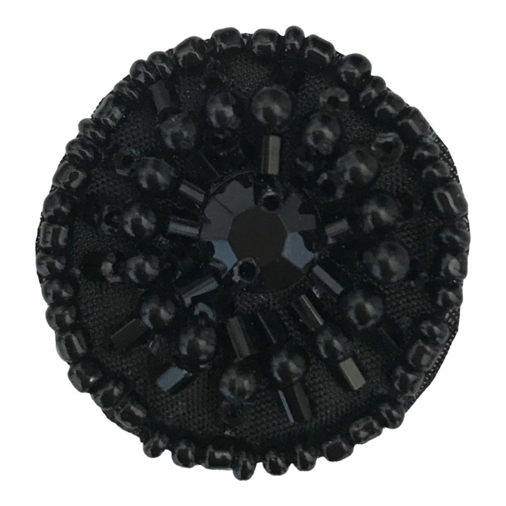 Accesorii din margele, KAMEA, set 10 bucati, negru, 2,7 cm