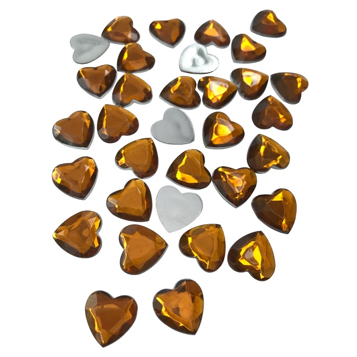 Seturi de artizanat, KAMEA, cristale, portocaliu, 1,5 cm, 100 buc.