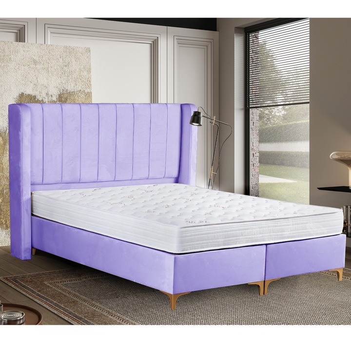 Ортопедичен матрак PREVI Deluxe Comfort с арганово масло, 90x200x20 см, полиуретанова пяна, хипоалергенен, терморегулиращ, против изпотяване, реверсивен, със система за проветрение, твърда