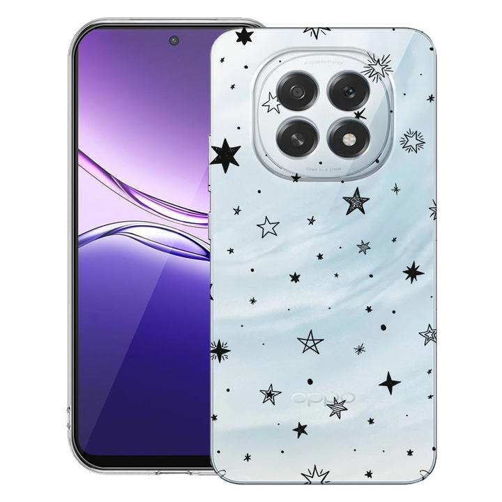 BestCase® Калъф за OPPO F29 с дизайн Звезди, Прозрачен тънък силиконов, Противоударен, 2052036 T 143