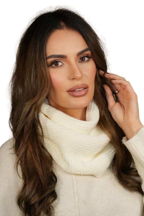 Дамски комин KAMEA Leona, гофрено тъкан, цвят екрю, мек материал