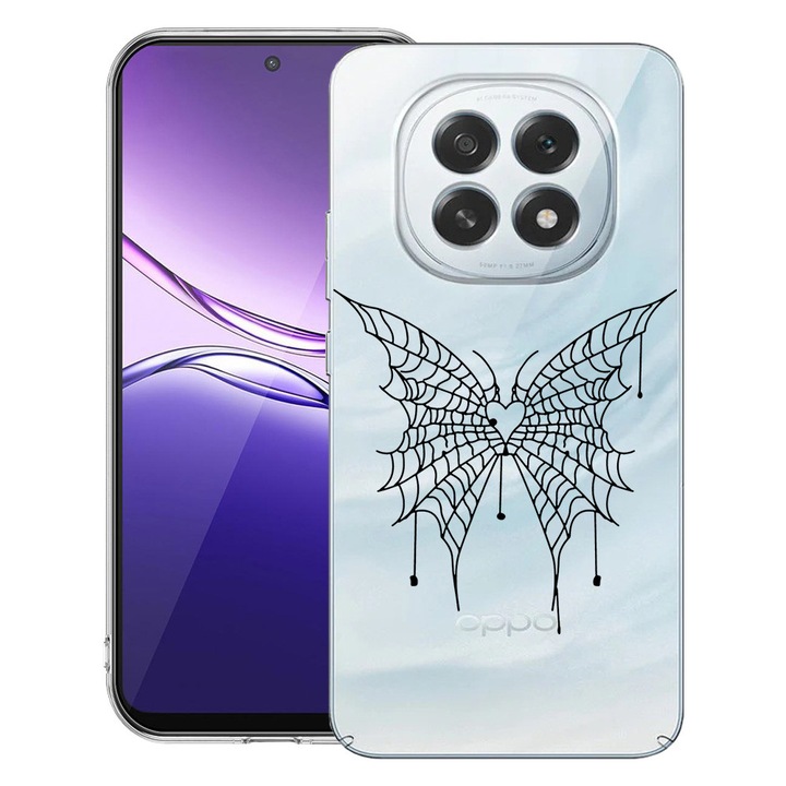 BestCase® Калъф за OPPO F29 Pro с дизайн на пеперуда, прозрачен тънък силиконов, противоударен, 2052037 T 1042