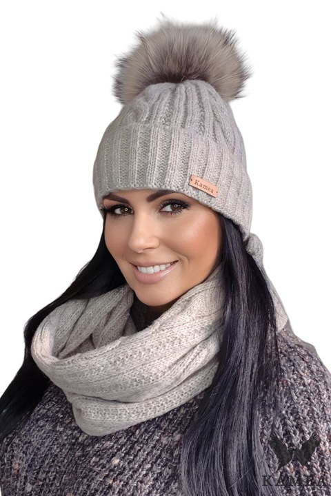 Caciula si komin KAMEA NICKY, multicolor, produs in Polonia