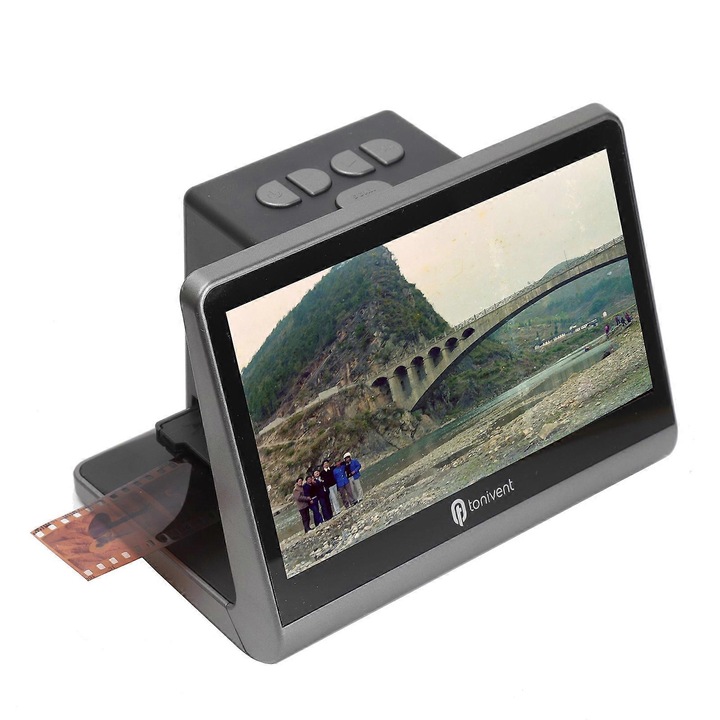 Скенер за филми Tonivent 24-48MP, 7 инча, 13.2x11.5x10.5cm, 16GB вътрешна памет, многоцветен