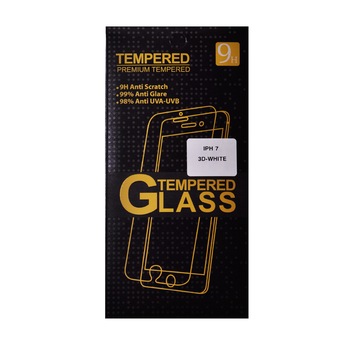 Folie Sticla Securizata Iphone 7 White 3D Folie Sticla Securizata Iphone 7 White 3D