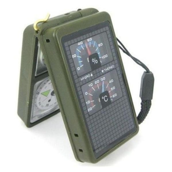 Busola multifunkcionális 10 az 1-ben, zöld, 75x40x25mm