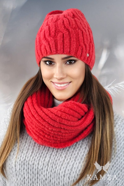 Комплект шапка и шал KAMEA, minky, многоцветен