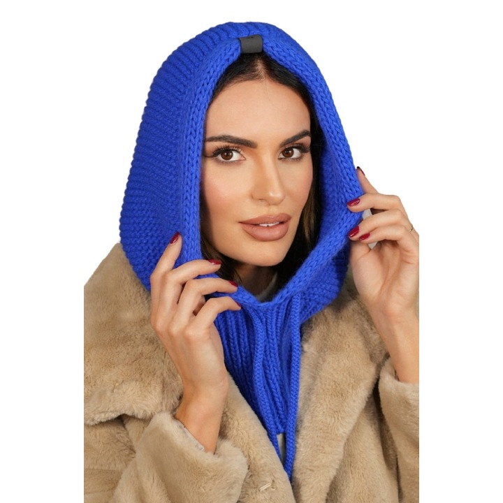 Gluga KAMEA, model Balaclava, 85% acril, 15% poliamida, albastra