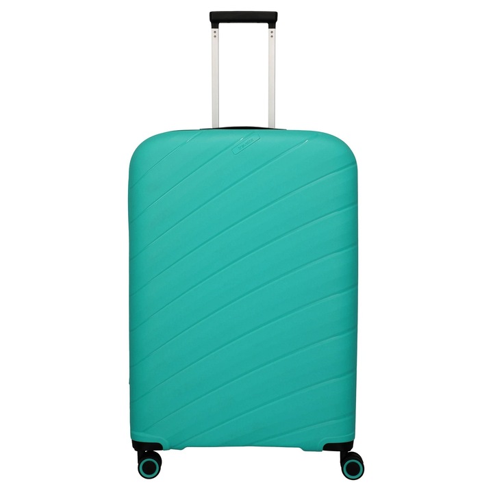 Troler de cala Travelite Burano, 4 roti, culoare Aqua, 75.5x52x30cm