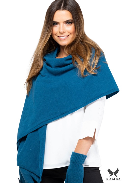 Дамска зимна шапка, KAMEA, вълна, тюркоаз