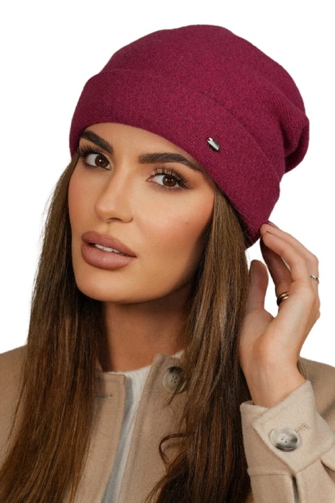 Дамска шапка KAMEA Krokus, фуксия, 80% вълна, 20% полиамид