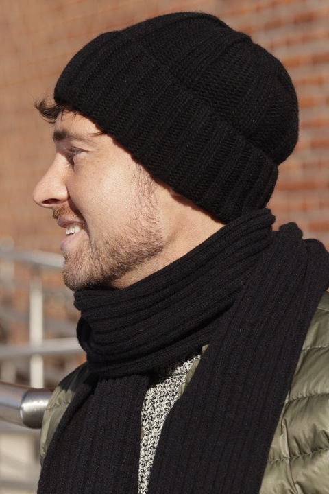 Caciula barbati, KAMEA, model BEN, lana 80%, neagra, dimensiune 54-62 cm