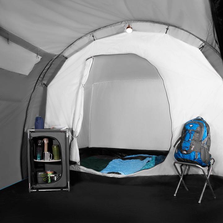 Палатка за къмпинг Nils Camp NC6023, 4 души, водоустойчива, 250x350см, многоцветна