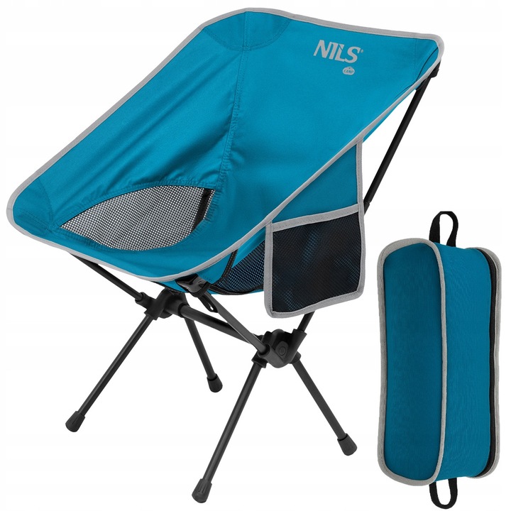 Сгъваем туристически стол Nils Camp NC3320, ултралек, 600D, 34x10x10cm, 120kg, с калъф за носене