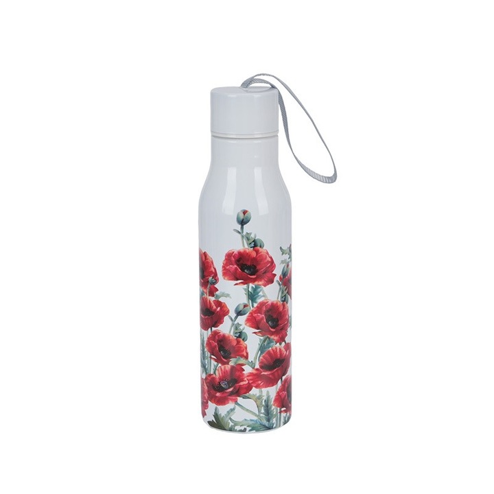 Termos Classic Poppies, 500 ml, inox, design cu maci rosii