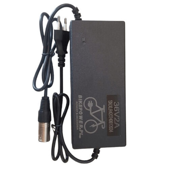 Incarcator electric Bikepower 36V 2A 4Pin cu ventilator pentru biciclete electrice