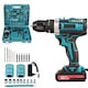 Trusa Completa Bormasina Vivendo 36V, 2 Acumulatori Li-Ion, Incarcator Rapid, 36 Accesorii, Albastru